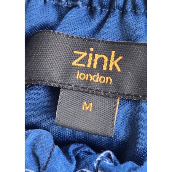 Zink London Floral Print Fit & Flare Dress Lined Shoulder Off Medium - Picture 3 of 16